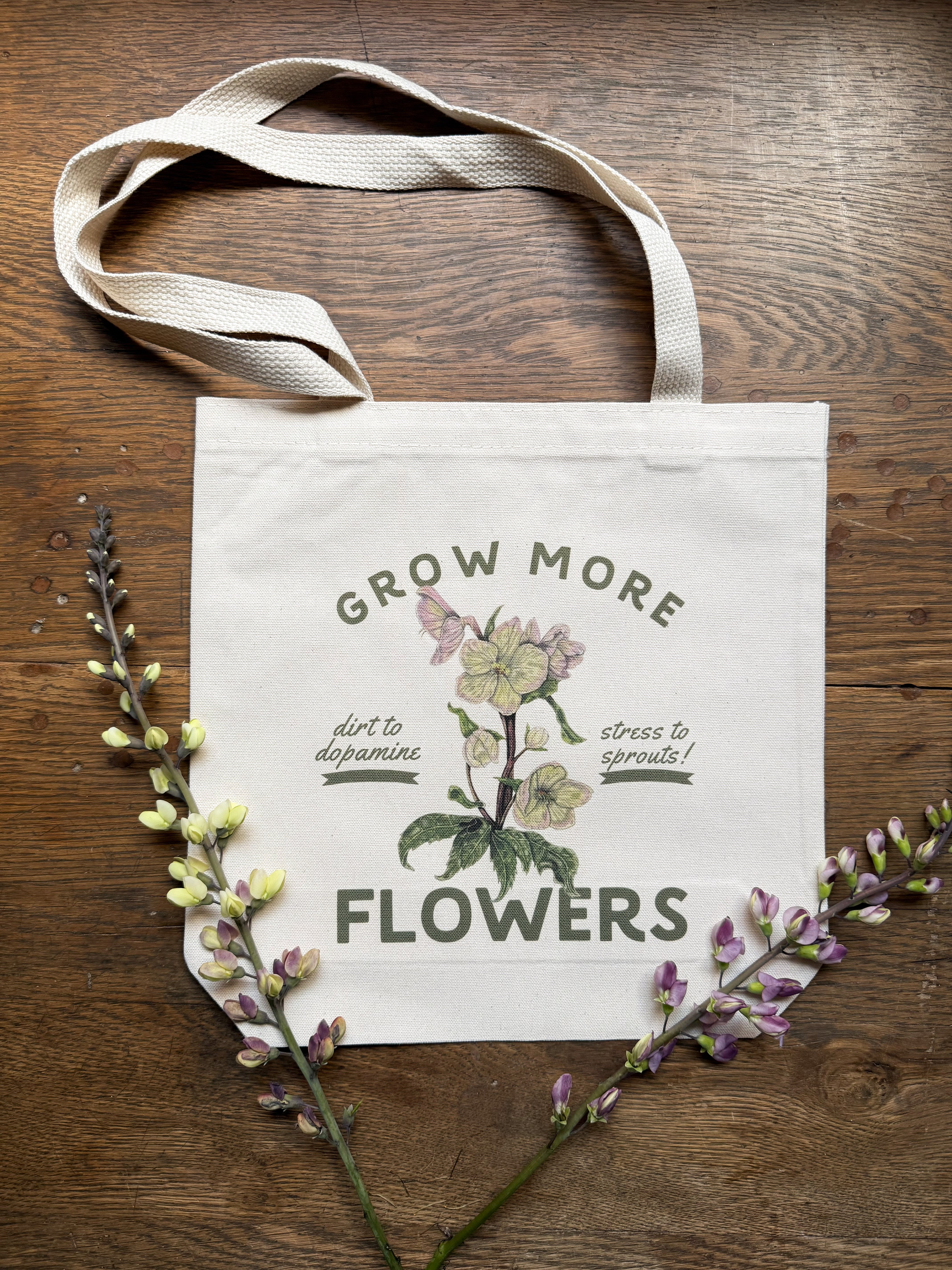 Grow More Flowers Tote