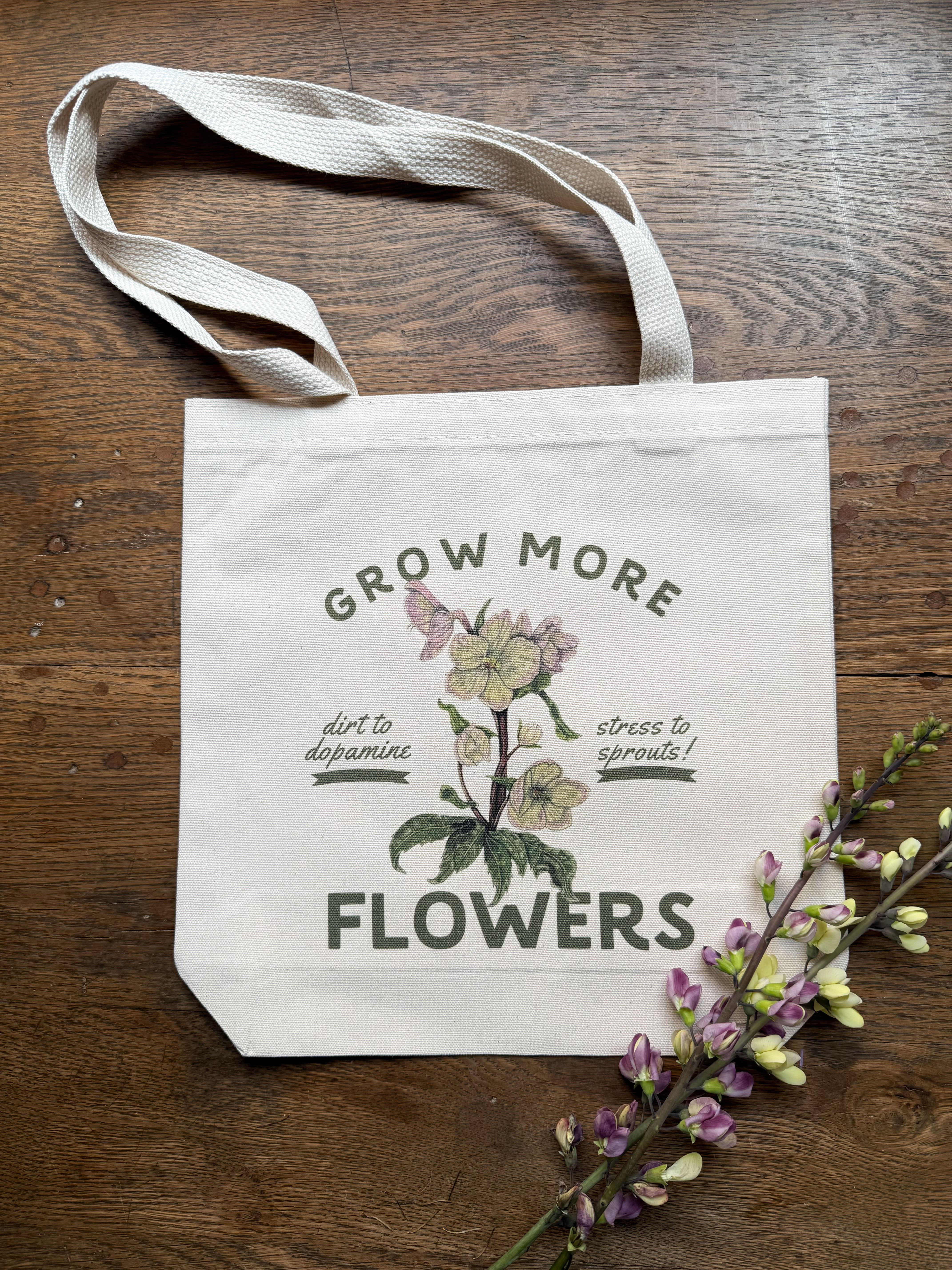 Grow More Flowers Tote