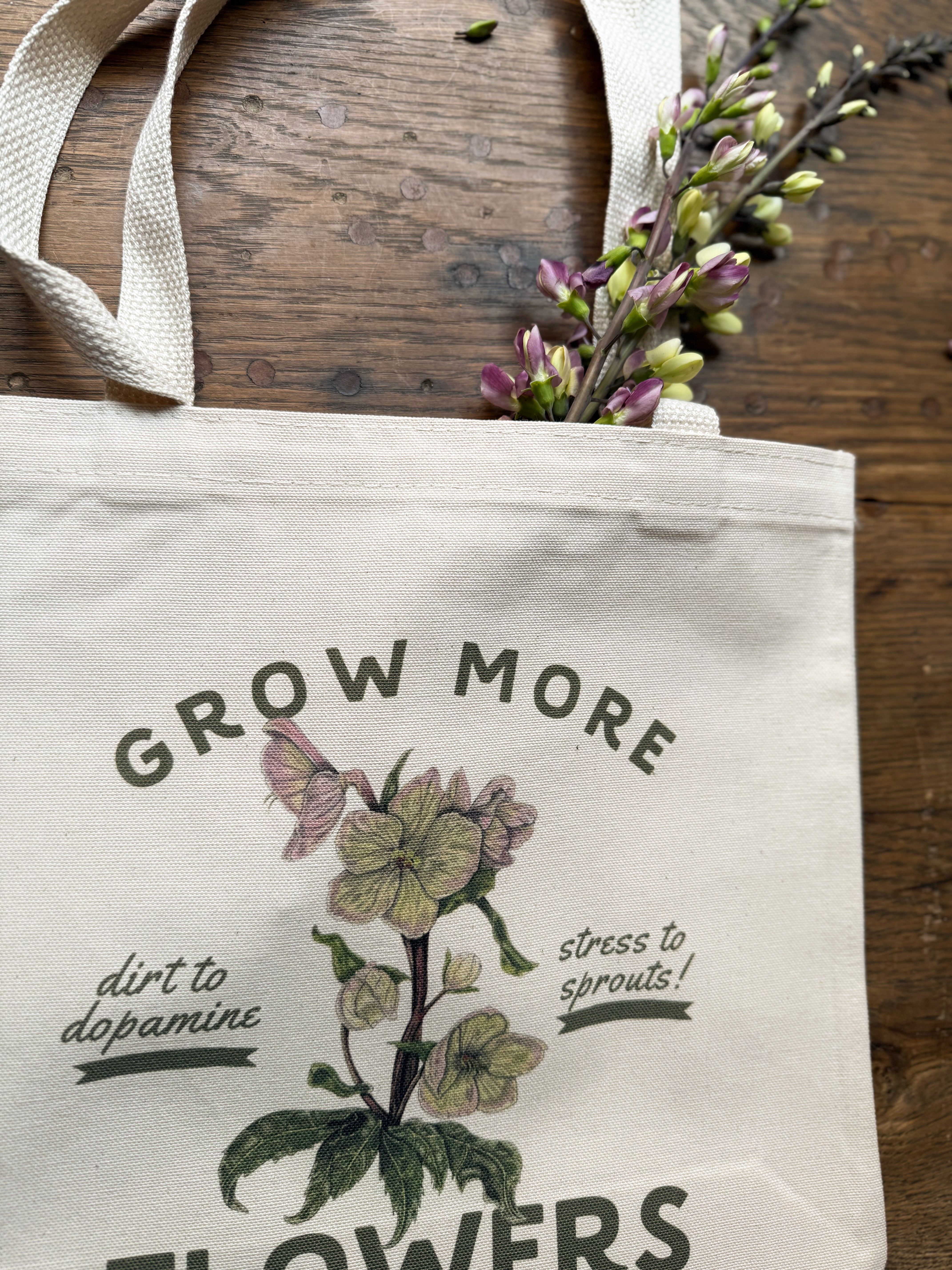 Grow More Flowers Tote
