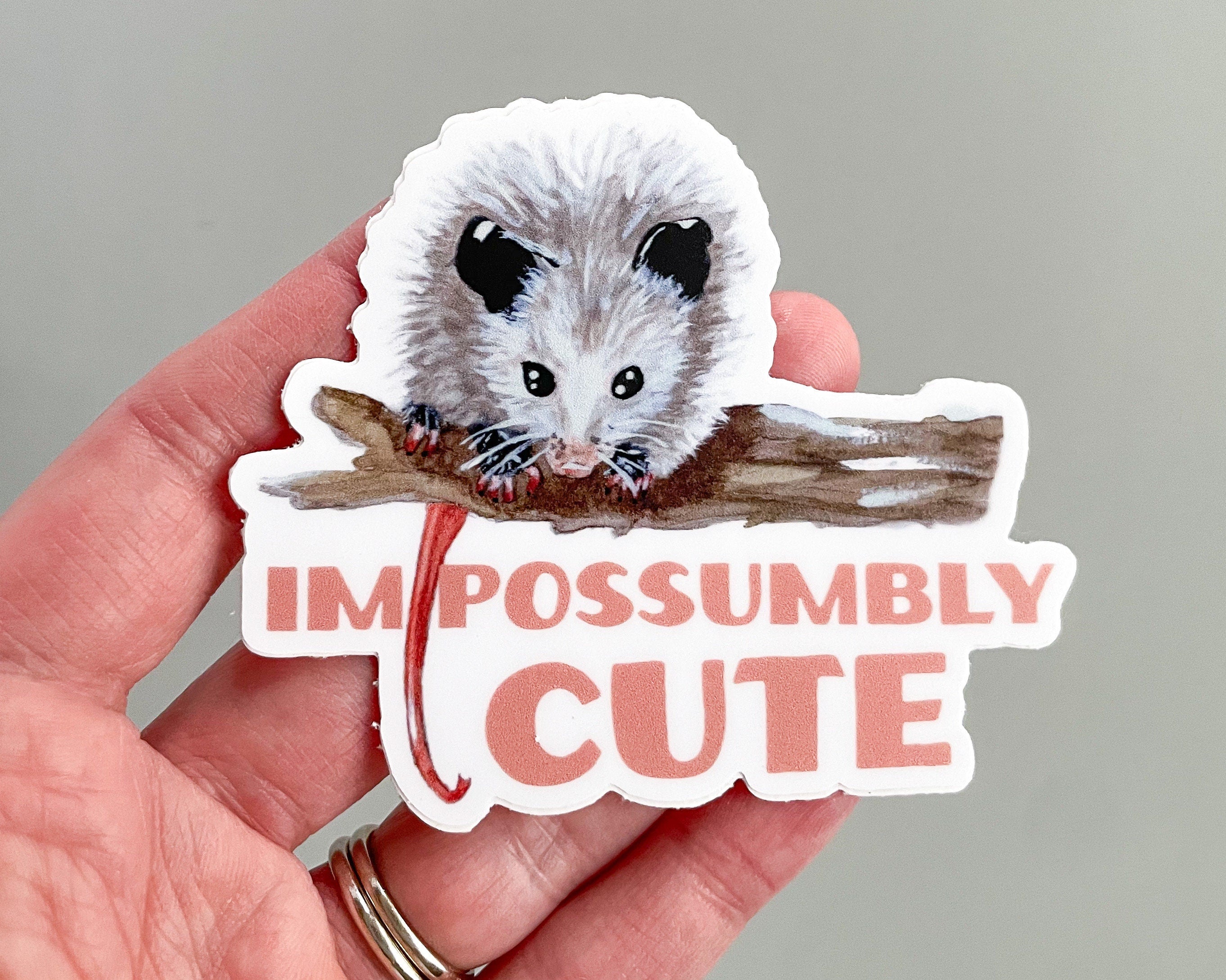 "Impossumbly Cute" Opossum Sticker