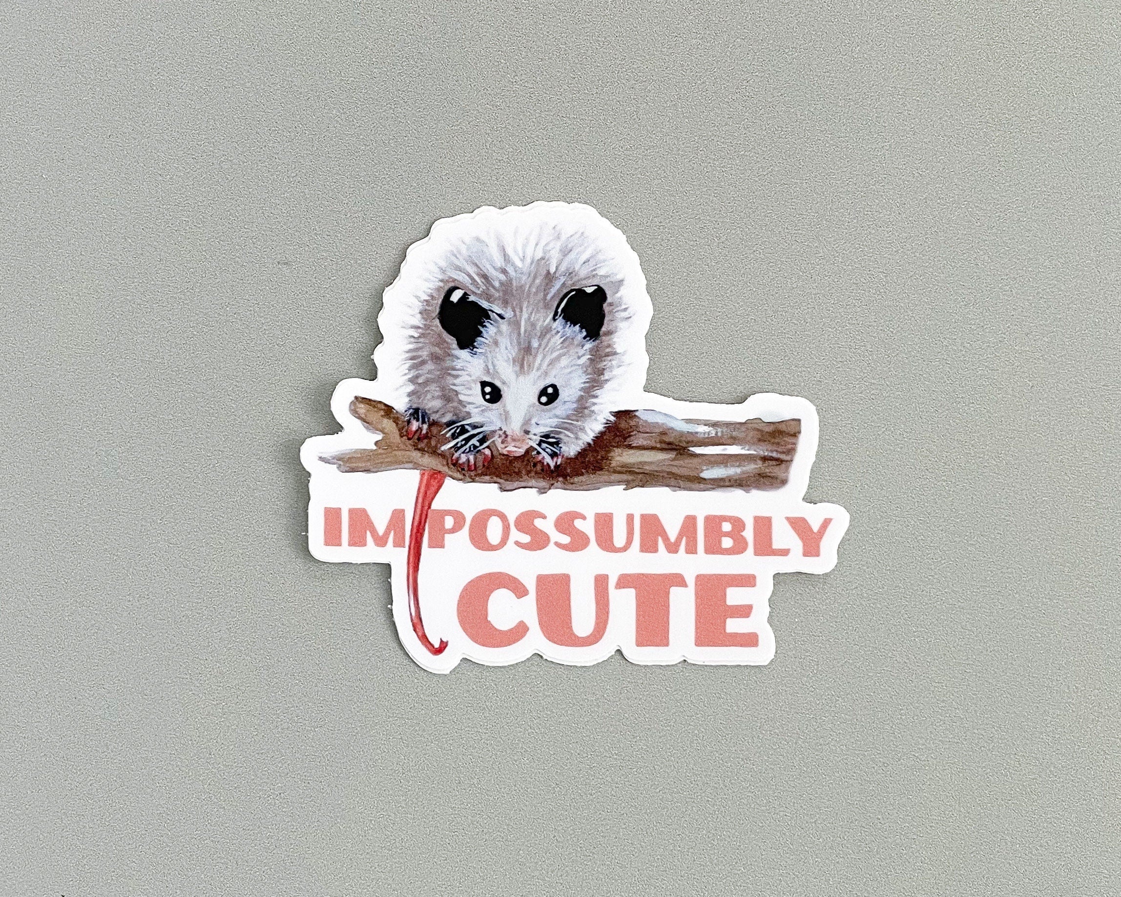 "Impossumbly Cute" Opossum Sticker