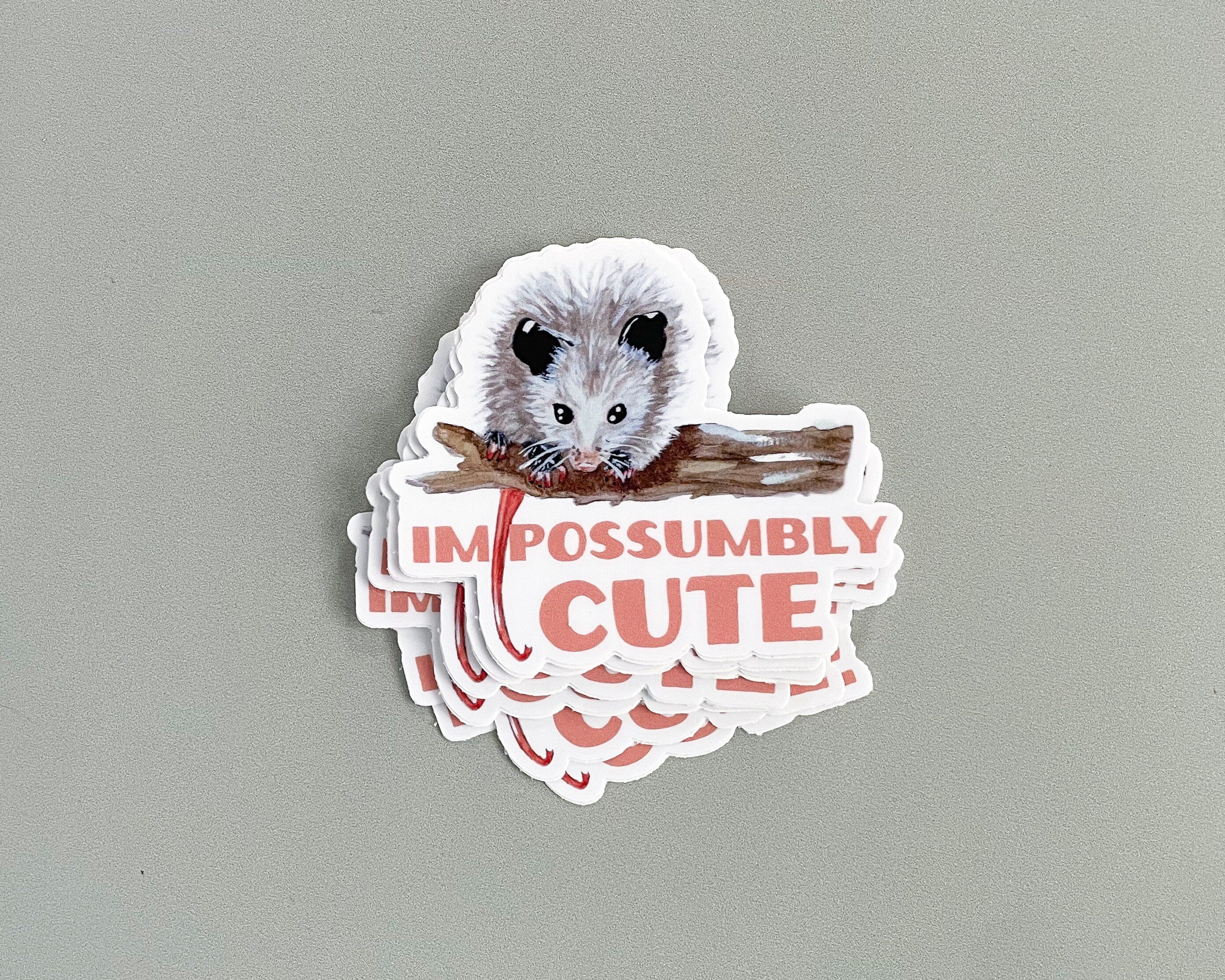 "Impossumbly Cute" Opossum Sticker