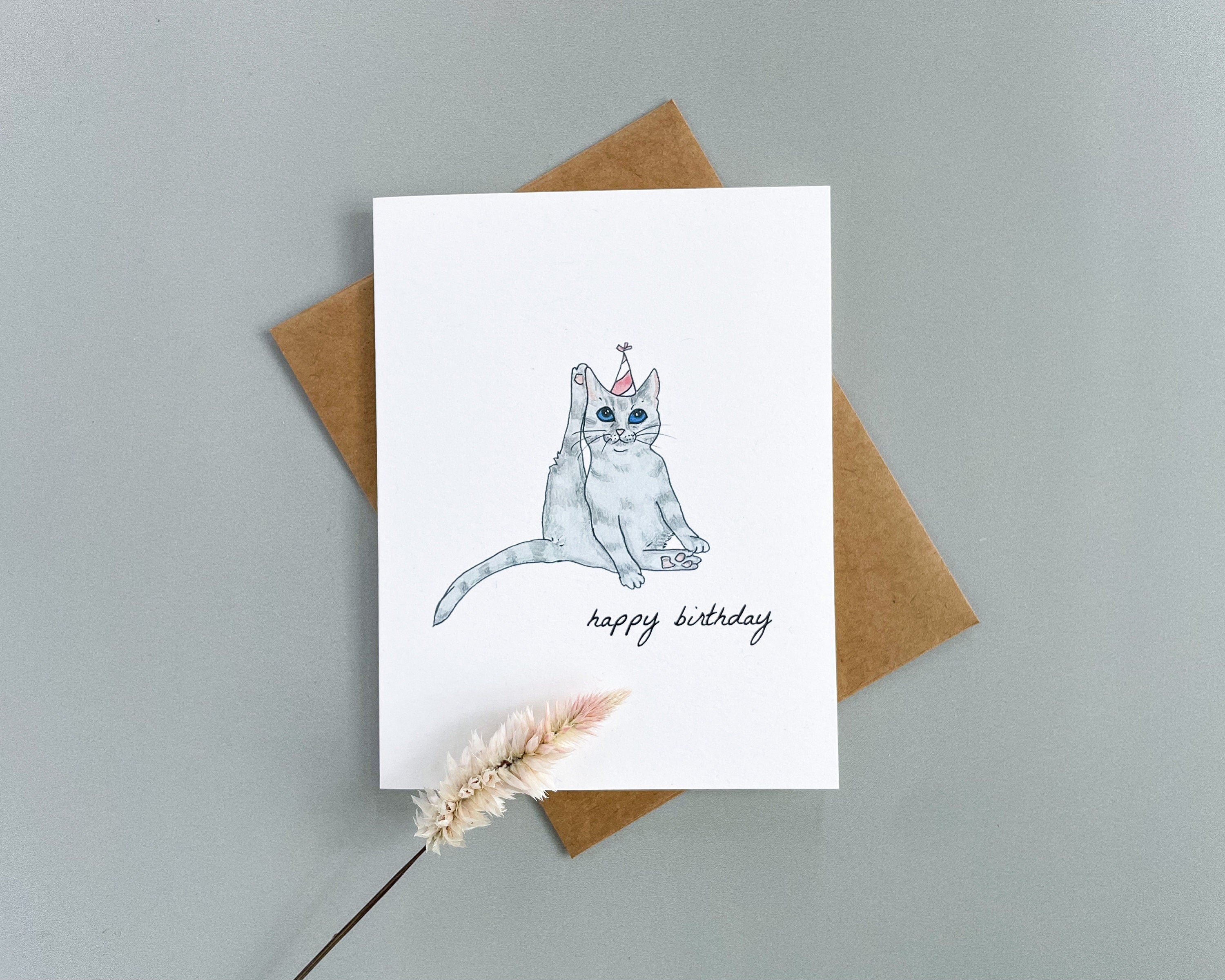 Kitty Birthday Card