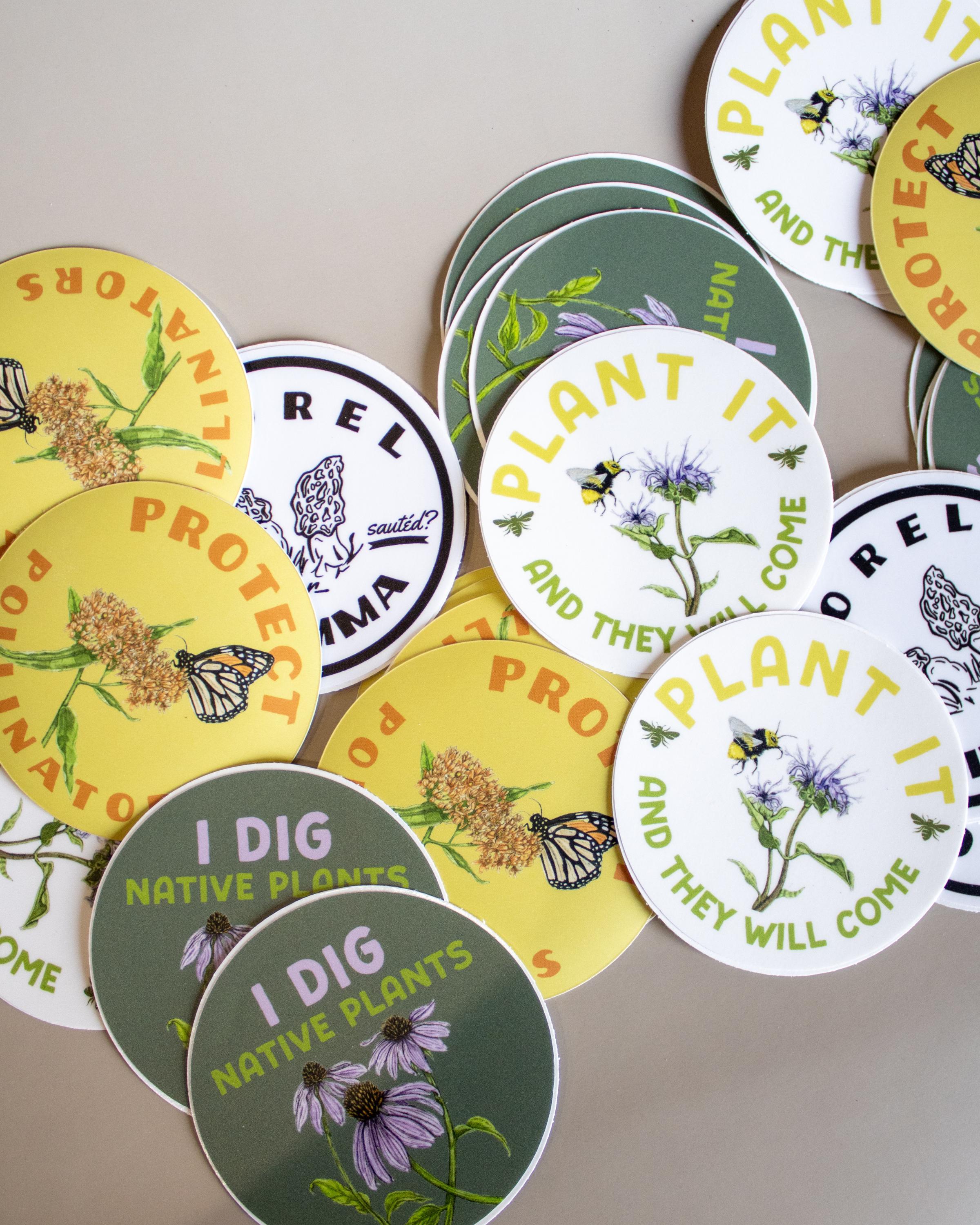 "I Dig Native Plants" Sticker