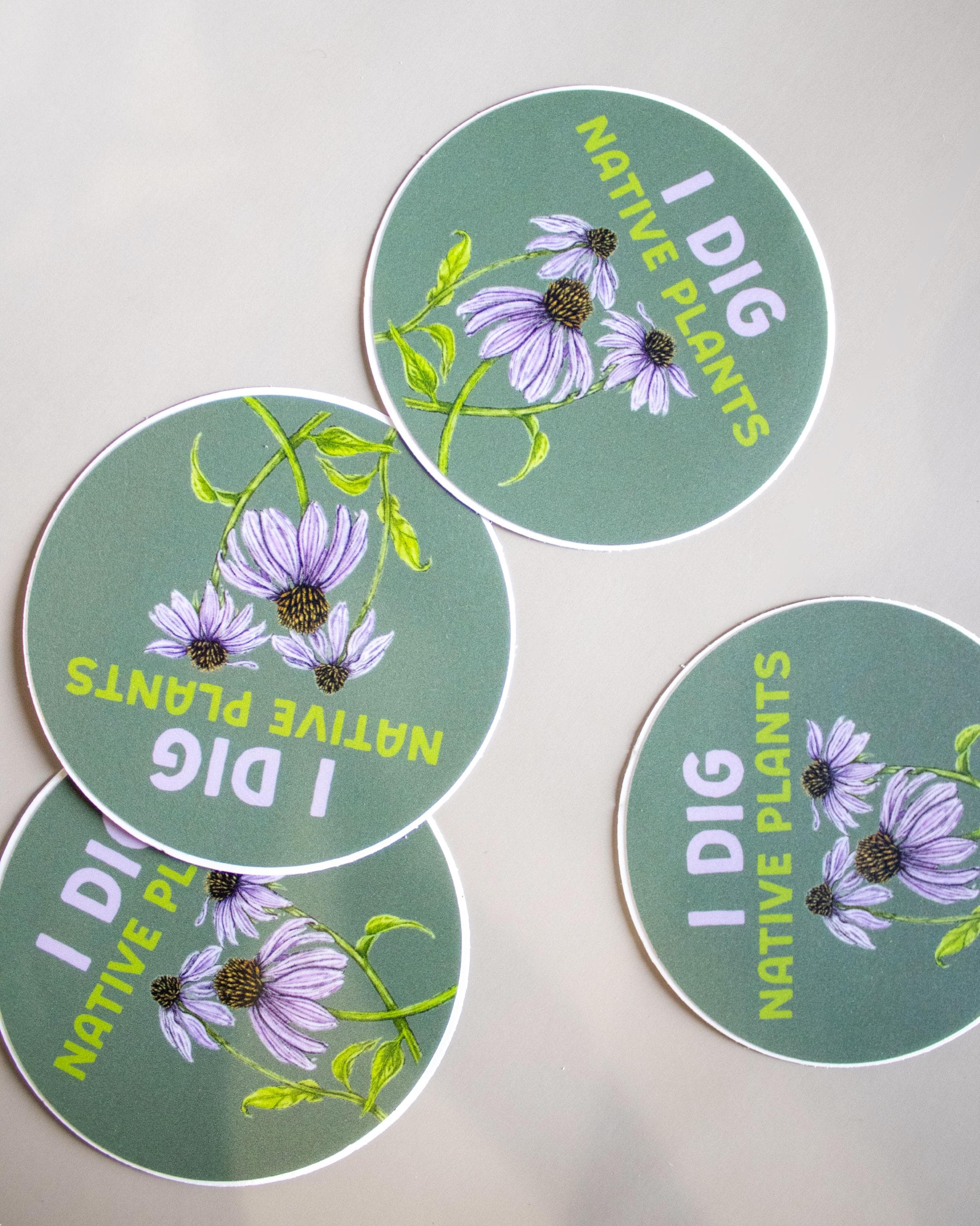 "I Dig Native Plants" Sticker