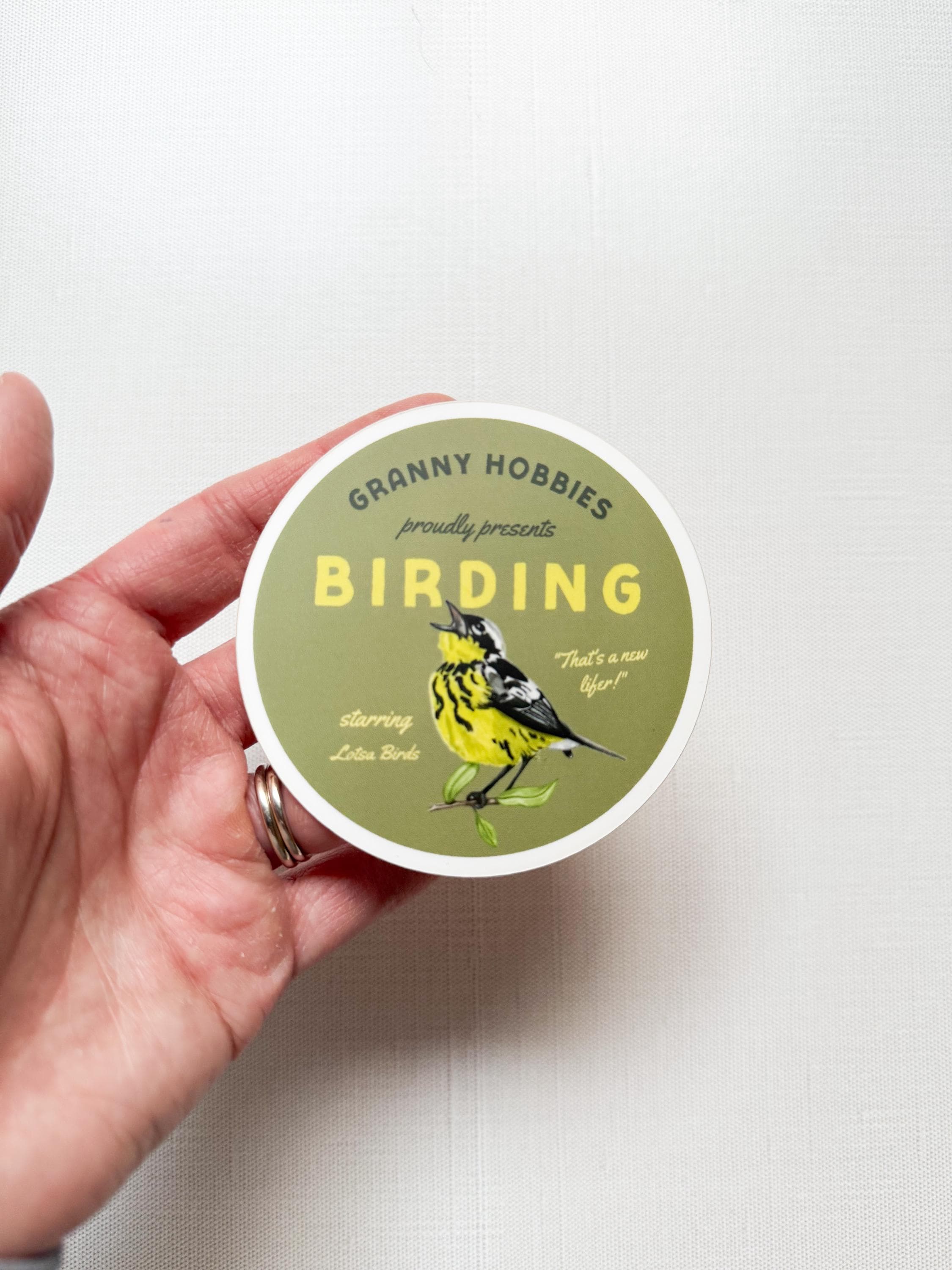 "Granny Hobbies" Birding Sticker