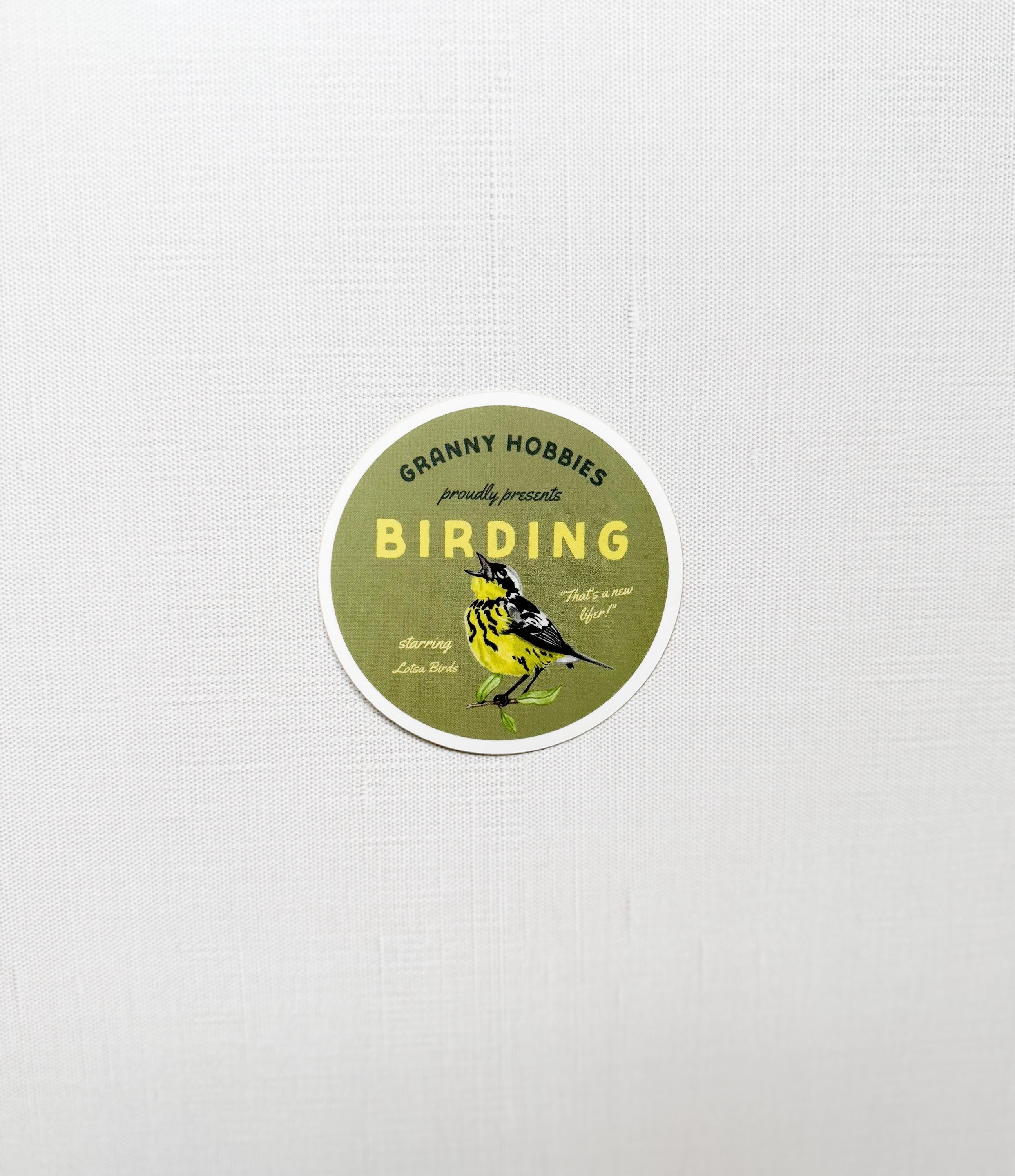 "Granny Hobbies" Birding Sticker