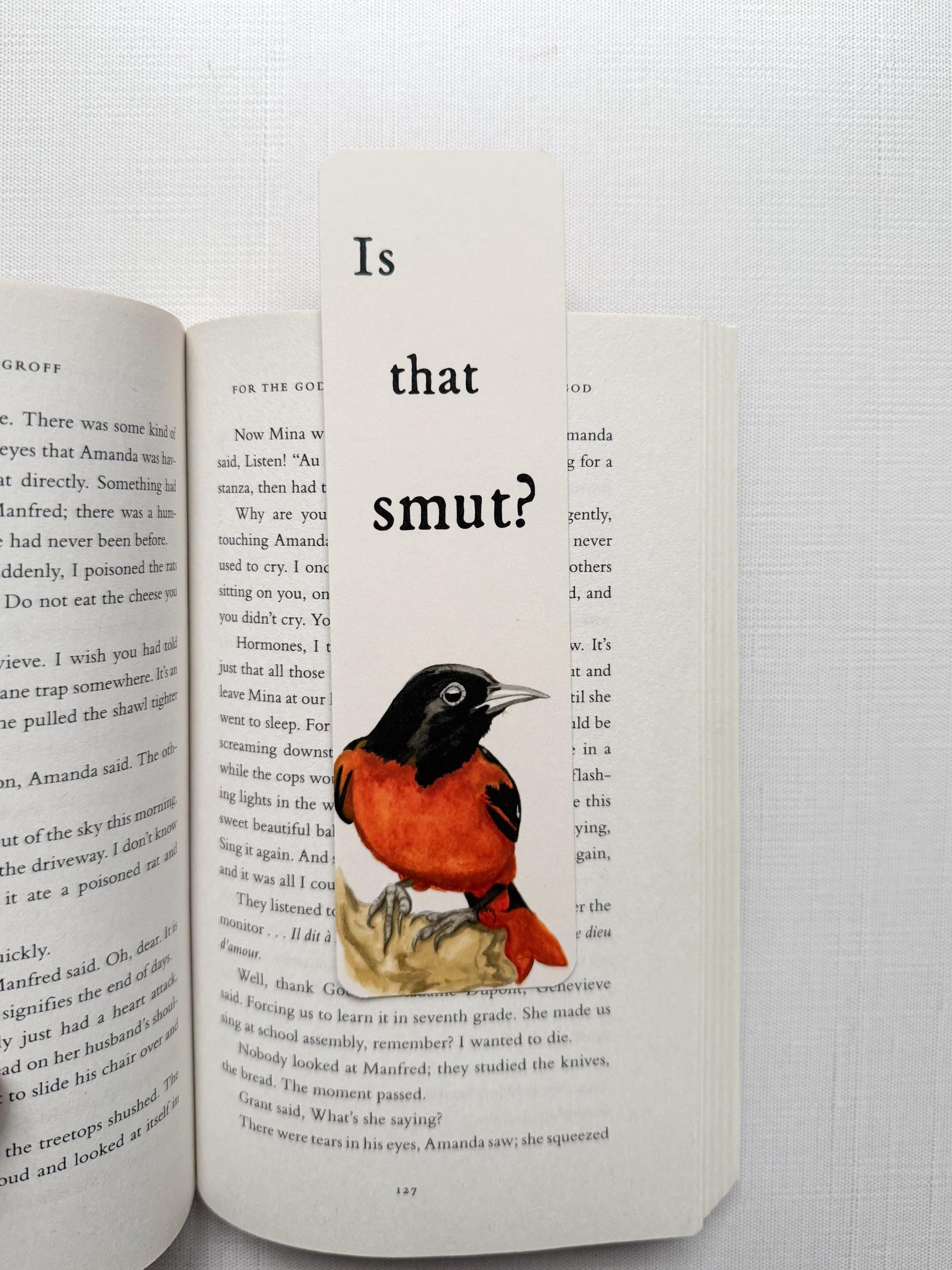 “Is that smut?” Bird Bookmark