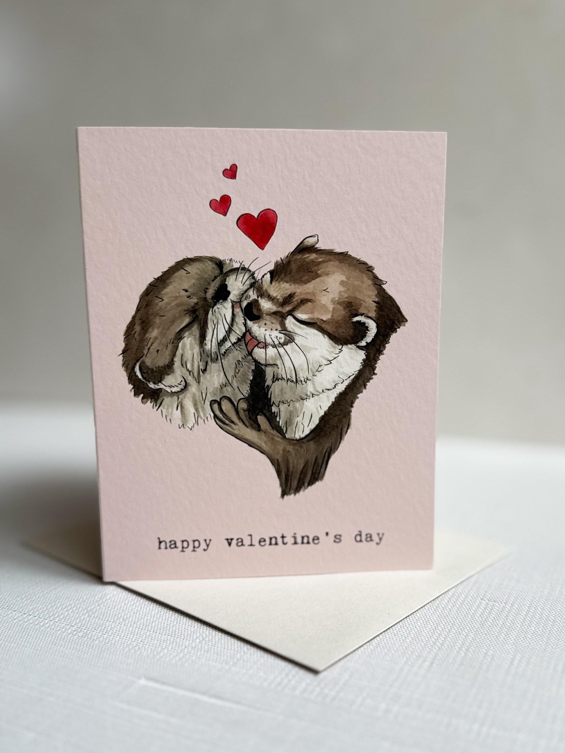 Otter Valentine's Day Card