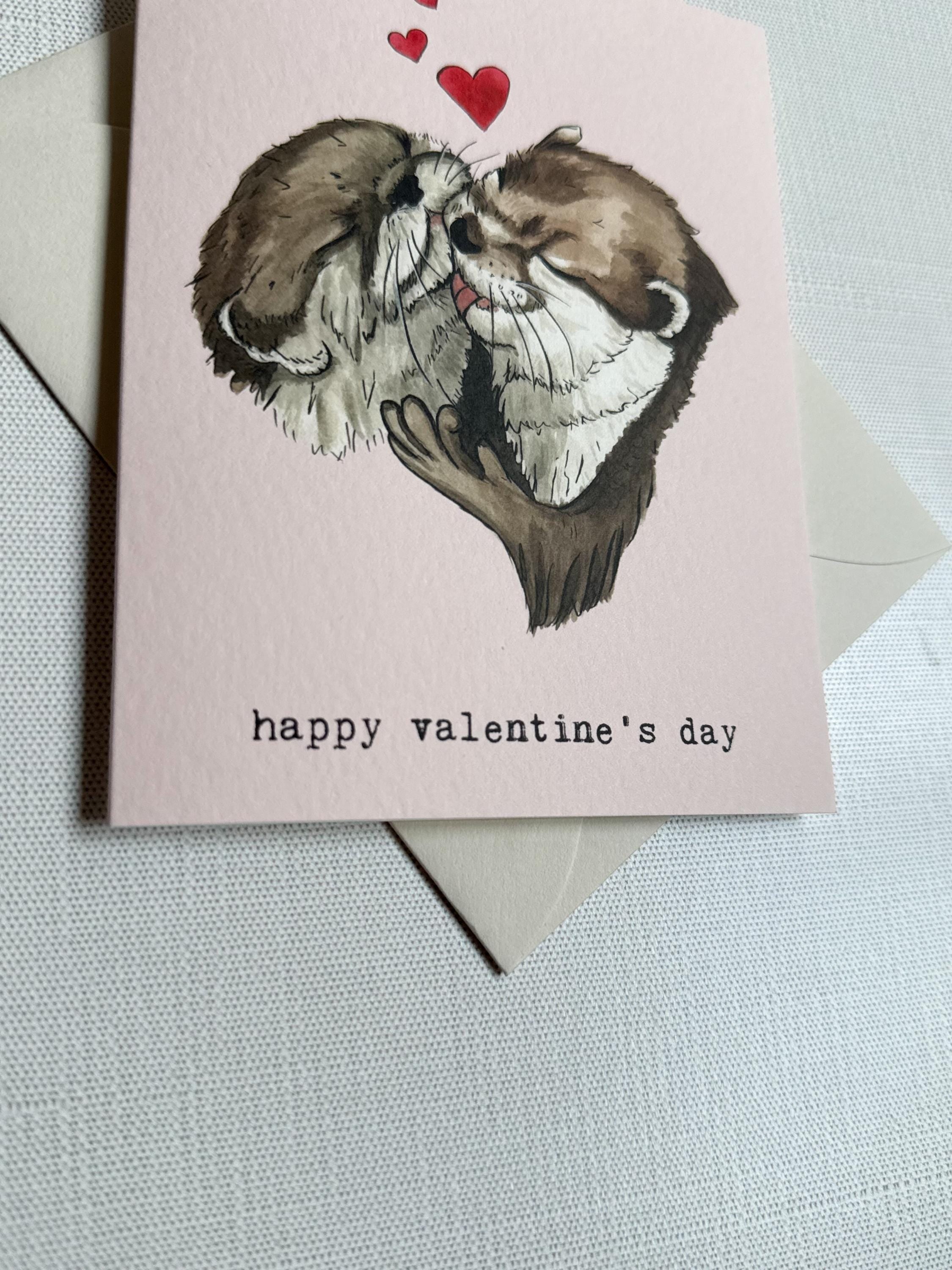 Otter Valentine's Day Card