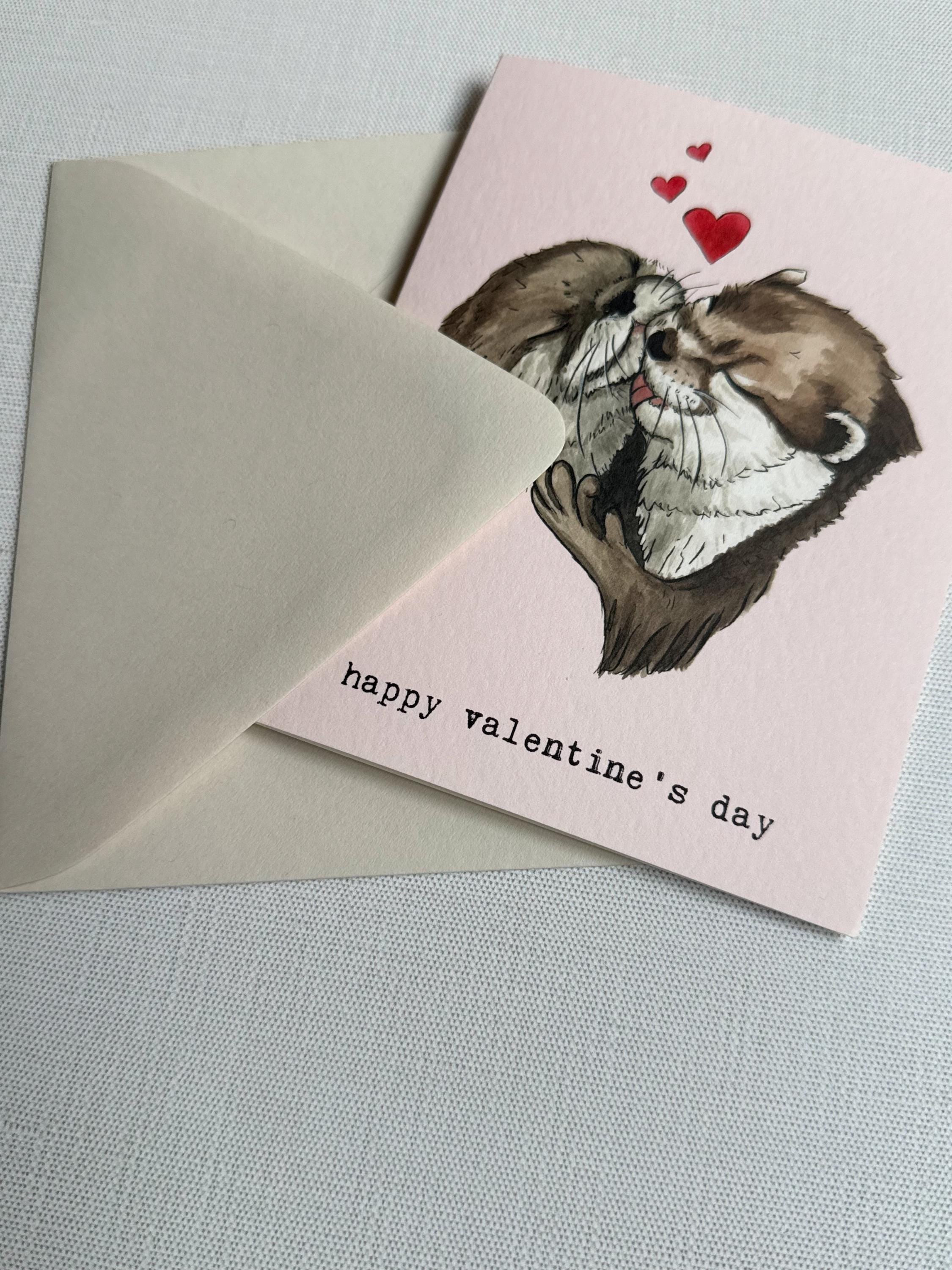 Otter Valentine's Day Card