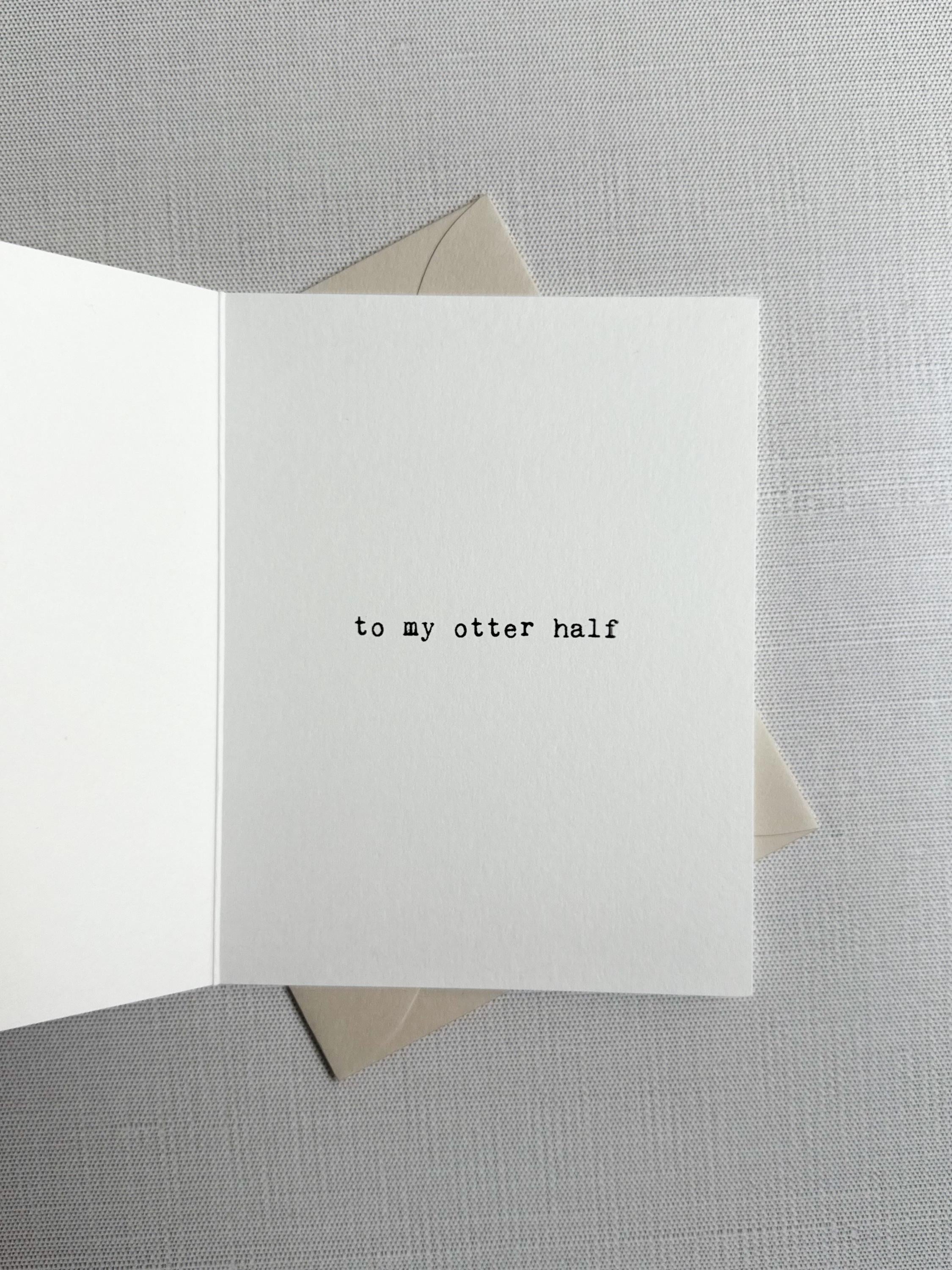 Otter Valentine's Day Card