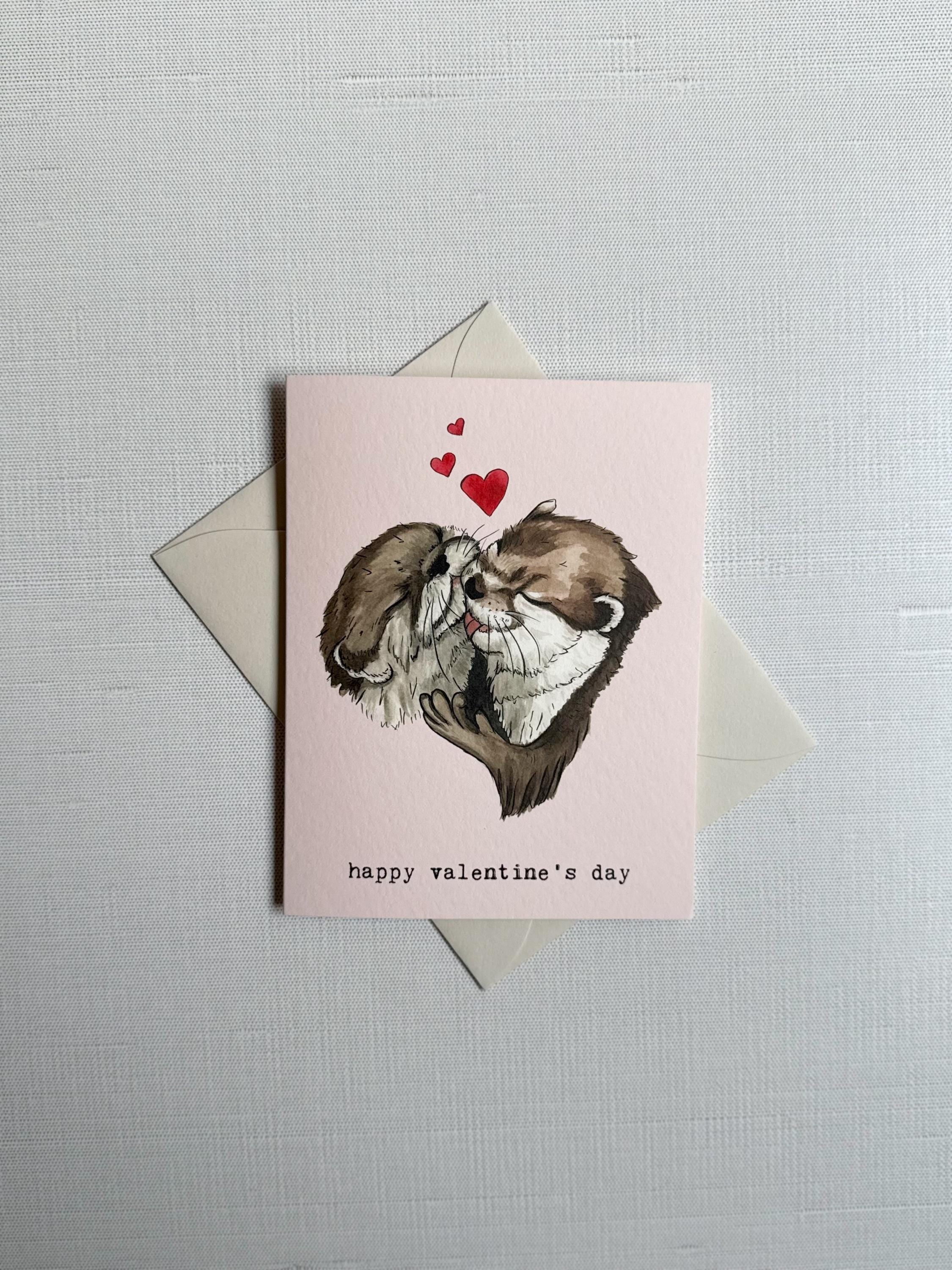 Otter Valentine's Day Card