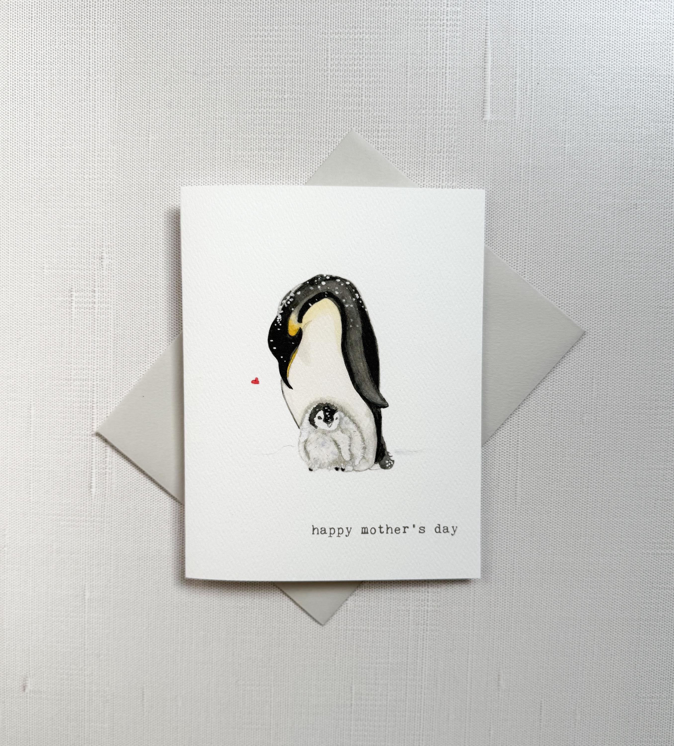 Penguin Mama and Baby Mother’s Day Card